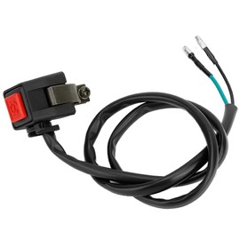 Suuonee Motorcycle Horn Button, Universal 22 mm 7/8 Inch Horn Button Motorcycle Handlebar Button with Cable