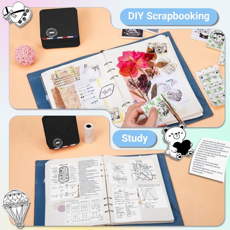 Phomemo Mini Pocket Thermal Printer Wireless Bluetooth Photo 304DPI or