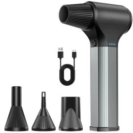 Compressed Air Duster, 330000RPM Super Power Electric Air Duster Cordless Air Blower Rechargeable 3-Gear Adjustable Mini Blower Turbo Fan Dust Blower for Keyboard, Computer, Car, Home and Outdoor