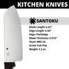 Spyderco Santoku Kitchen Knife with 6.8" MBS-26 Stainless Steel Blade