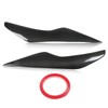 Front Headlight Eyelid Carbon Fiber Headlight Eyebrow Cover Replacement for