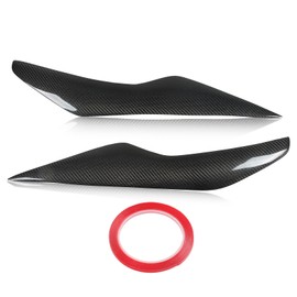 Front Headlight Eyelid Carbon Fiber Headlight Eyebrow Cover Replacement for Ford Focus MK2 2009‑2011