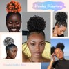 ZIRANJUAN High Puff Afro Ponytail Clip-In - Short Kinky Curly
