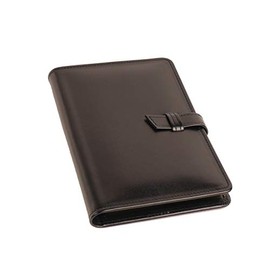 Genuine Leather Legal Pad Holder - Made in Japan- Leather Legal Pad Holder Junior Size (Black)