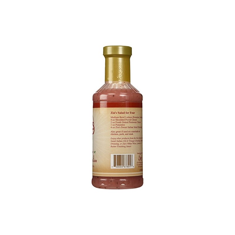 Zia's Fat-Free Sweet Italian Oil & Vinegar Salad Dressing, 16
