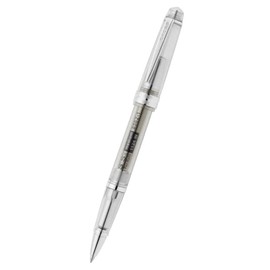 Cross Bailey Light Translucent Ballpoint Pen Refill 8562-1 Black Line Width M - Medium, Indelible, Cap Model, Premium Gift Packaging, Translucent Clear/Chrome