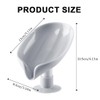 JSKWIKE 2 Pcs Soap Dish Leaf Shaped Soap Dish with