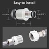 1/2 to 3/8 Reducer Faucet Adapter,Brass Water Pipe Connector 3/8