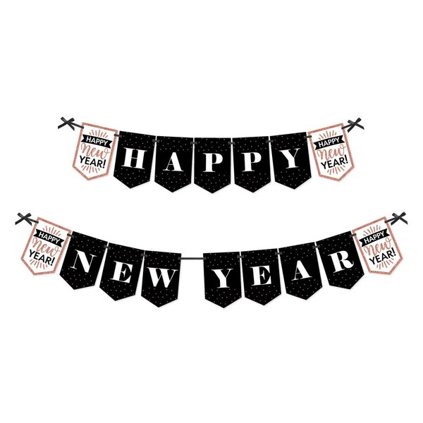 Big Dot of Happiness Rose Gold Happy New Year -
