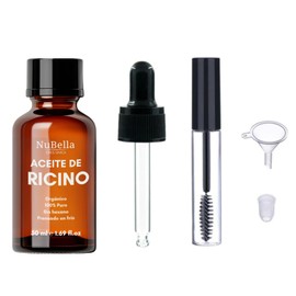Aceite de Ricino Orgánico 100% Puro 50ml | Castor Oil para Crecimiento y Volumen de Pestañas, Cejas, Cabello y Barba | Hidrata y Repara la Piel | Mayo