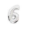 Perfect Size Number Balloons, Silver, Birthday, Wedding, Party (6)