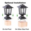 SmartYard Metal Solar Post Lights 4X4 Outdoor, Waterproof Fence Post