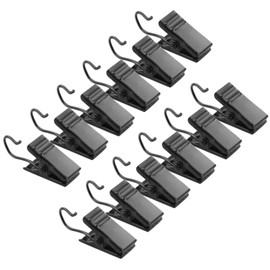 30 Pack Small Heavy-Duty Hook Clip Set Metal Curtain Hangers Clips for Clip Photo Home Decoration Art Craft Display - Black