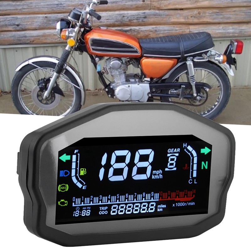 Motorcycle Speedmeter Fuel Level Gauge Refit LCD Instrument for 1/2/4