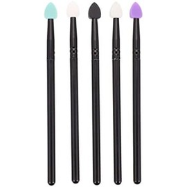 5 Piezas Juego de Brochas de Silicona, Mango Largo, para Sombras