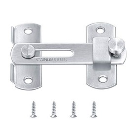 Wapodeai Door Latch Premium Stainless Steel Gate Latches, Suitable for Barn Door Latch, Household, Bathroom, Outdoor, Garage, Primary Colors.