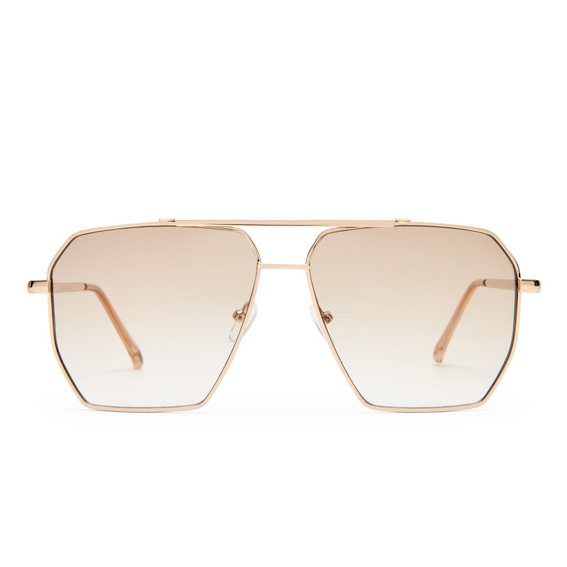 AIRE Asteroid Sunglasses - Gold, Aviator, Women's, Classic Retro Style