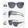 DUCO Fit Over Sunglasses for Men Women Wear Over Glasses