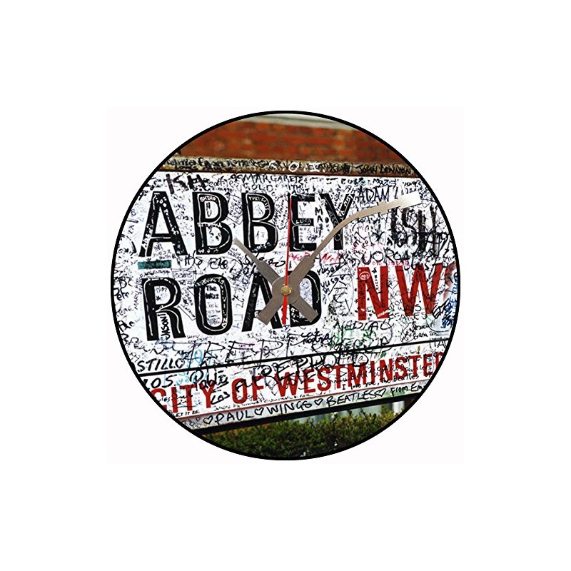 Iconic Abbey Road vinyl record wall clock (Beatles)