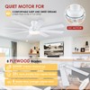 Mpayel Ceiling Fans with Lights- 52" Low Profile Indoor Ceiling
