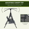 Outsunny 2-Seat Patio Swing Chair, Outdoor Canopy Swing Glider with