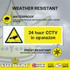 SAFETYKING® 4 PCS CCTV STICKER (HORIZONTAL) CCTV Sign Security Sticker