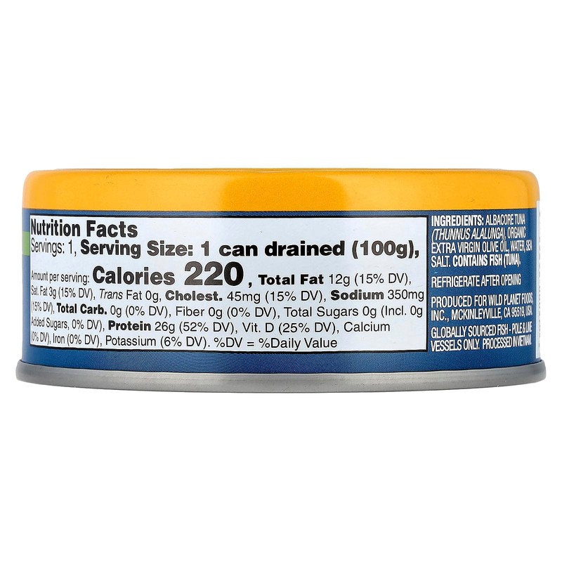 Wild Planet Wild Albacore Tuna in Extra Virgin Olive Oil,