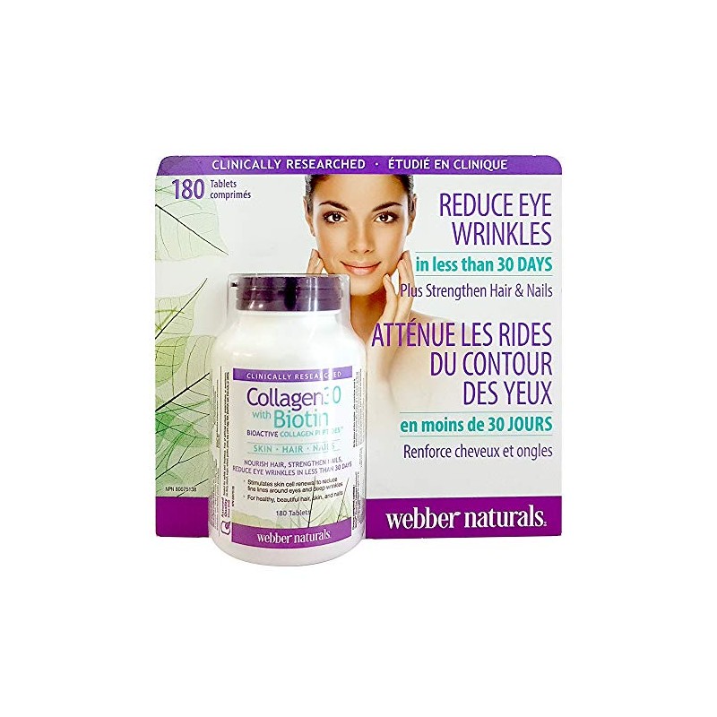 Webber Naturals Webber Naturals Collagen30 With Biotin Tablets, 180 Count