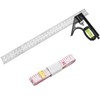 1 Carpentry Square, 1 Soft Square, Adjustable Square, Woodworking Measuring