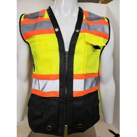 FX Safety Black Series Class 2 High Visibility Safety Vest | Meets ANSI/ISEA Standards - Color: YELLOW , SIZE: MEDIUM