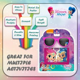 Travel Wallet with Kids Sunglasses UV400 Protection| Kids Purse Card Holder| Trifold Canvas Slim Pouch| Sports Googles| Zip Coin Pockets, Eye Wear