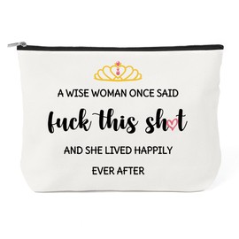 Retirement Gift for Woman - Birthday Gifts for Women Gag Funny Gifts for Friends Coworker Makeup Bag Cosmetic Bag Toiletry Bags Christmas Mothers Day Valentine's Day White Elephant Gift for Sister Her