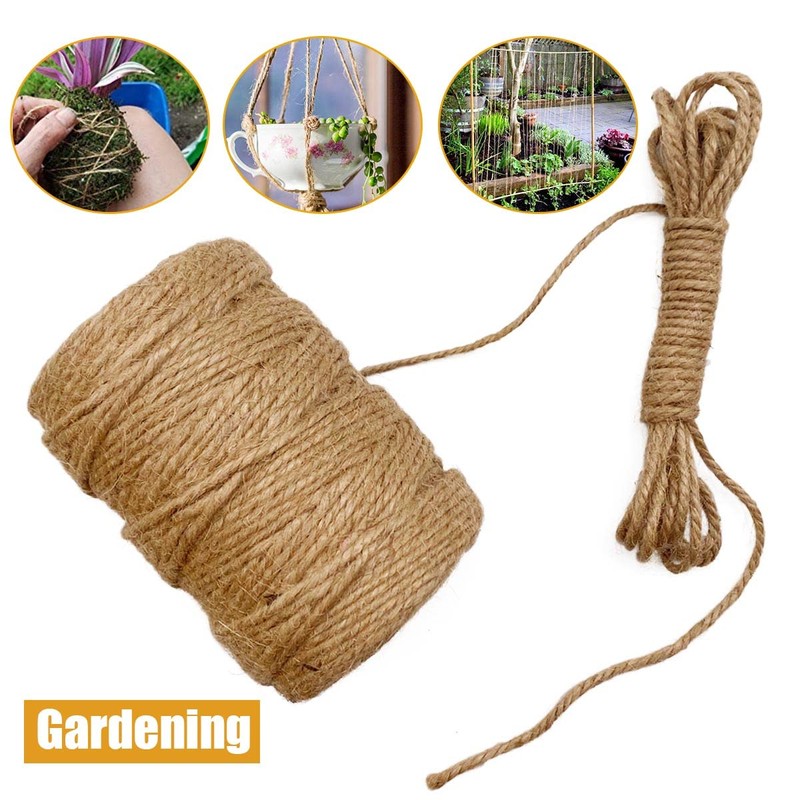Leecogo - Cordel de yute de 3 mm, 328 pies,