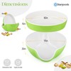 Stargoods Pistachio Bowl, Snack Serving Dish, Double Peanut Bowl with