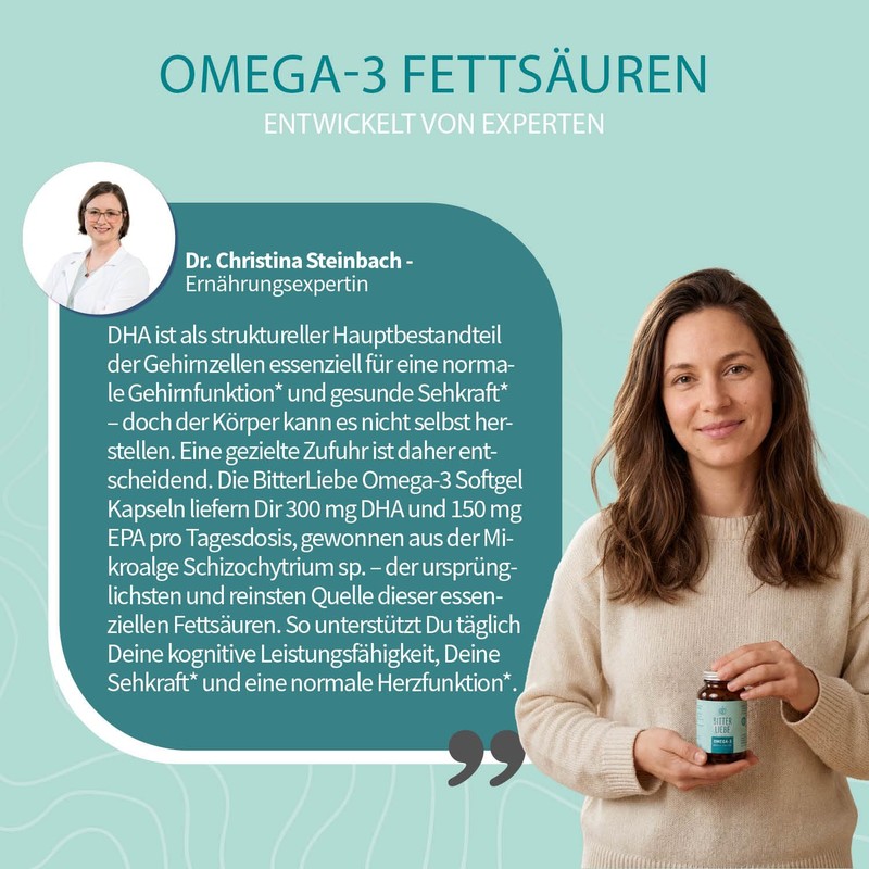 BitterLiebe - Omega 3 vegan capsules high dose made from