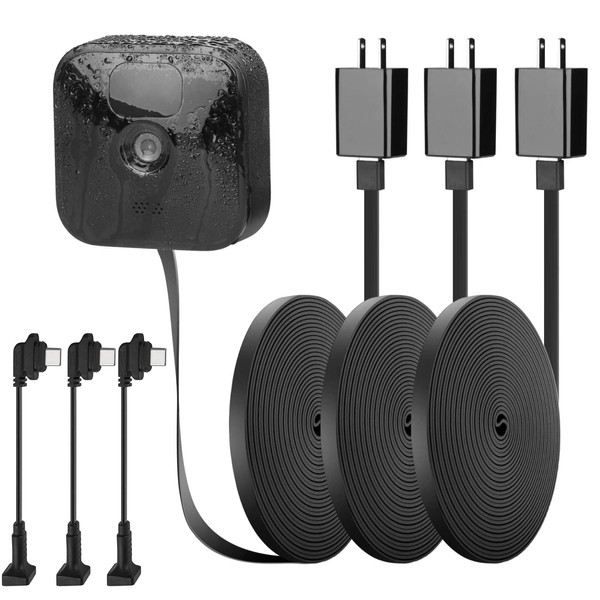 iTODOS 3 Pack 25ft/7.5m Outdoor Power Cord for Blink Outdoor