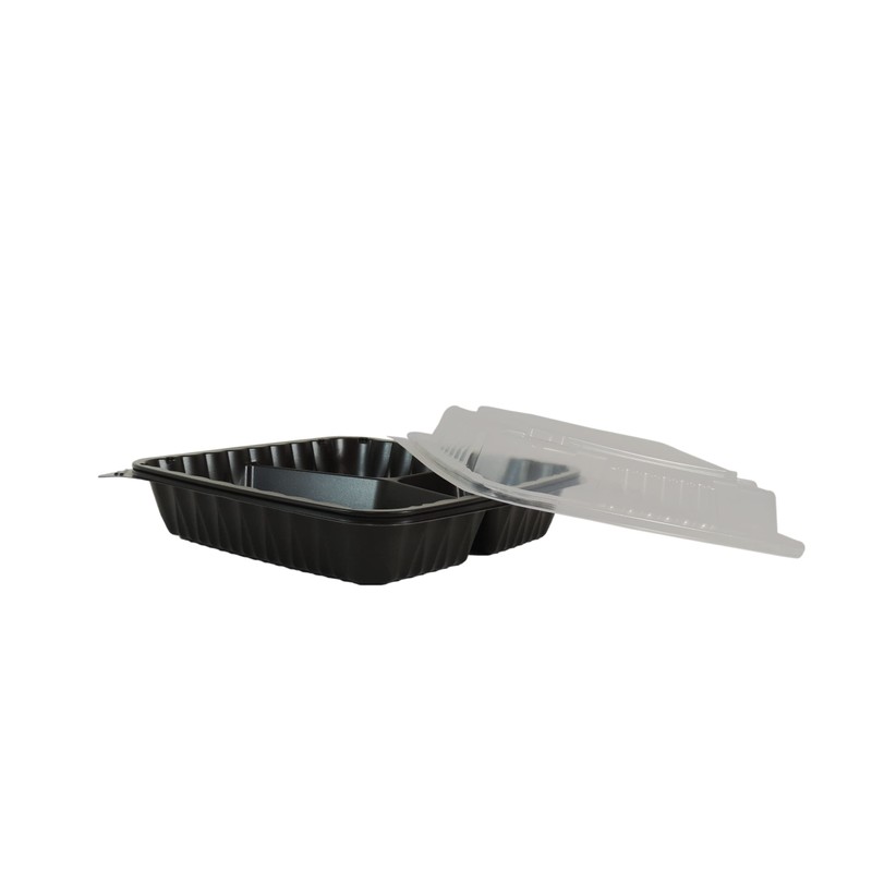 ecopax 75 Sets PP Pebble Box Serving Tray and Vented