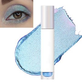 Fecraft Glitter Eyeshadow - Waterproof Liquid Eyeshadow,Shimmer & Metallic Eyeshadow,Create Your Own Glitter Makeup(Blue)