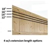 14" Allwood Pine Wainscot Extension Kit