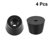 sourcing map Rubber Feet Buffers Pads D36x28xH25mm Black 4pcs