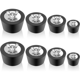 8 Pcs 4 Size Pool Plug for Inground Pool Rubber Pool Plugs Pool Return Line Plug for Above Ground Pool Swimming Pool Skimmer Plugs Winter Expansion Plugs, 25 mm, 32 mm, 38 mm, 51 mm
