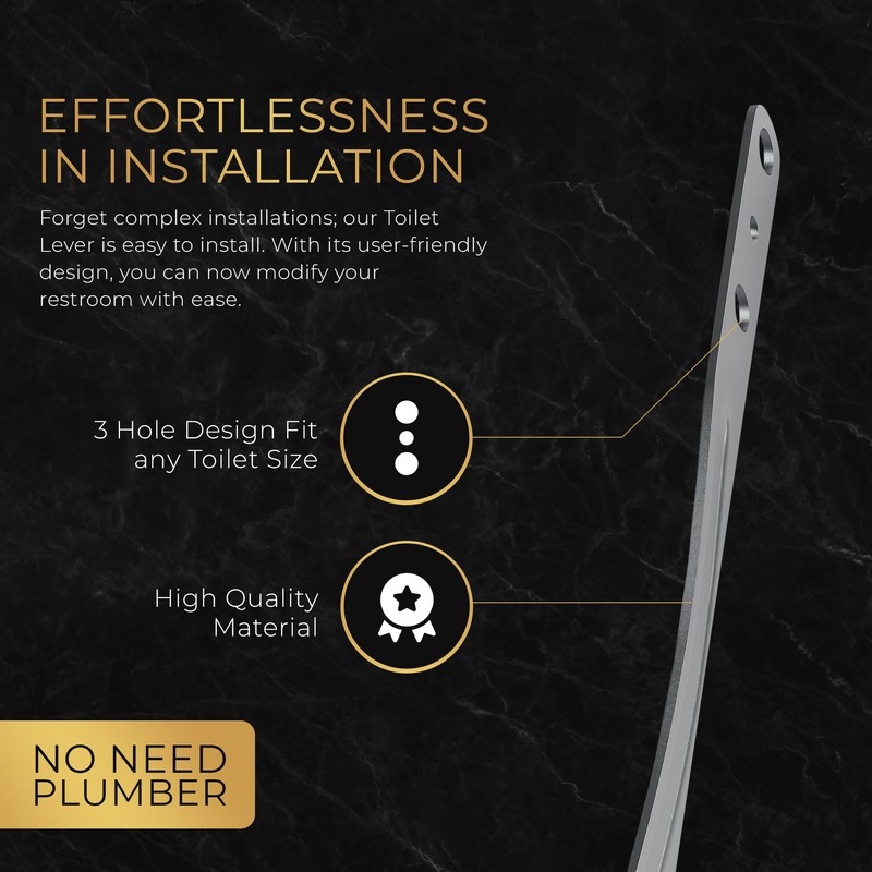 RAVINE Premium Modern Luxury Universal Toilet Handle Replacement, Majestic Collection.