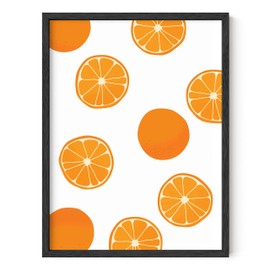 HAUS AND HUES Wall Art for Kitchen Fruit Colorful Fruit Orange Kitchen Wall Decor Picture Wall Art Prints Botanical Prints UNFRAMED - 12" x 16" (Orange)