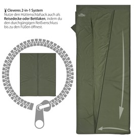 Outdoro Sleeping Bag, Ultra Lightweight Travel Sleeping Bag, Only 230 g Microfibre, Thin & Small, Lining, Travel Sheet