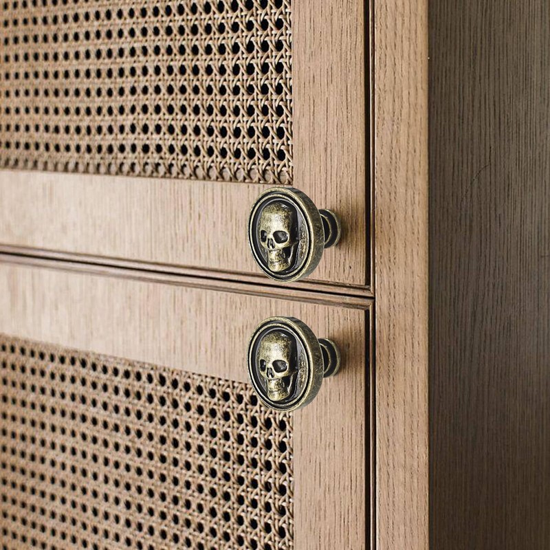 BAMI-LEE House Vintage Skull Knob, 6 pcs Single Hole Cabinets