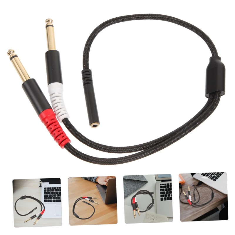 LABRIMP Audio Adapter Cable Headphones Jack Male Cord Dual Plug