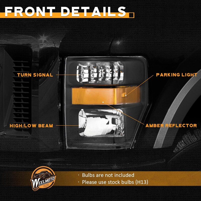 WEELMOTO For 2008-2010 Ford F250 F350 F450 F550 Super Duty