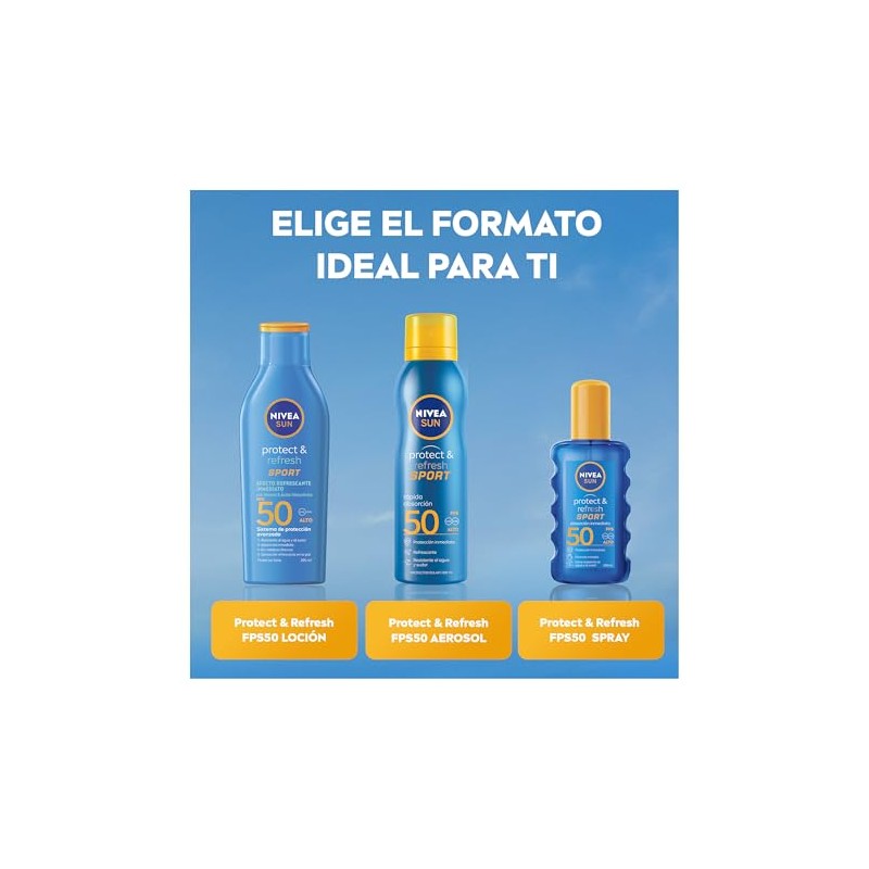 Protector Solar Corporal Nivea Sun Protect Refresh Sport Loción Fps