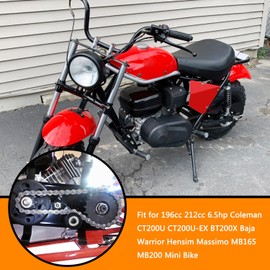 HOLATO Front #420 Roller Chain 42 Links + Master Link for 196cc 212cc 6.5hp Coleman CT200U CT200U-EX BT200X Baja Warrior Hensim Massimo TrailMaster MB165 MB200 Mini Bike Heavy Duty Parts