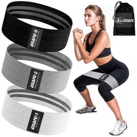 Enape® Resistance Bands Fitness Band, Fitness Bands, Fabric Bands, Set of 3, Resistance Bands for Strength Training, Muscle Building, Leg Training, Exercise Band for Workout Yoga Pilates (Light Grey,